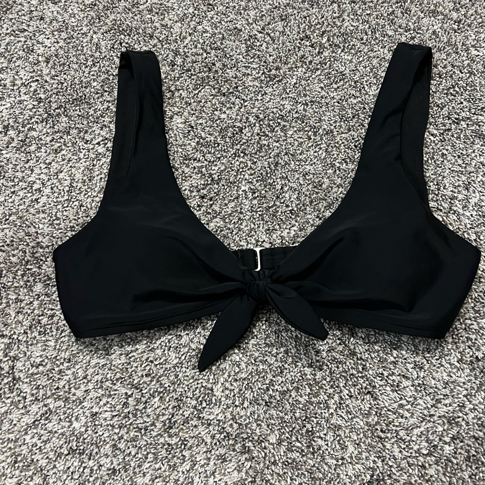 Hollister Black Tie Scoop Swim Top